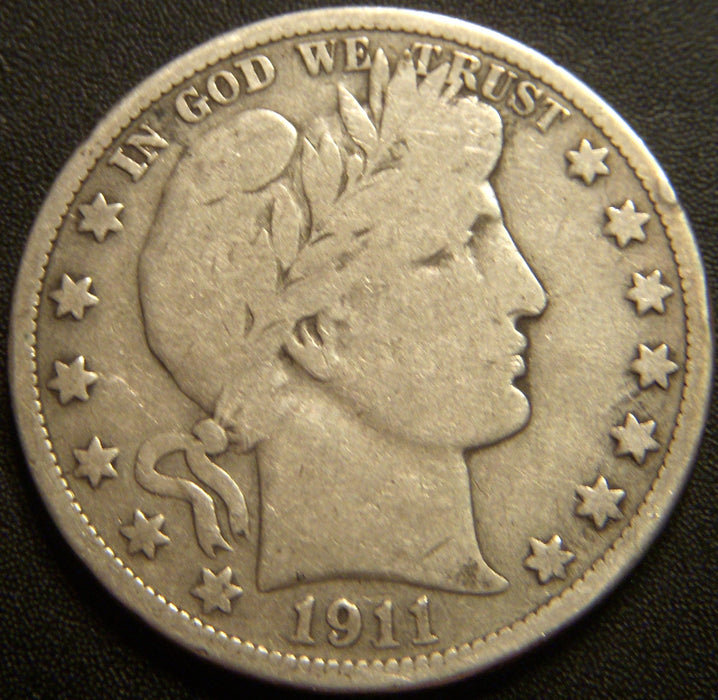 1911-D Barber Half Dollar - Very Good