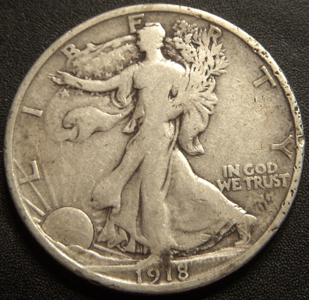 1918-S Walking Half Dollar - Fine