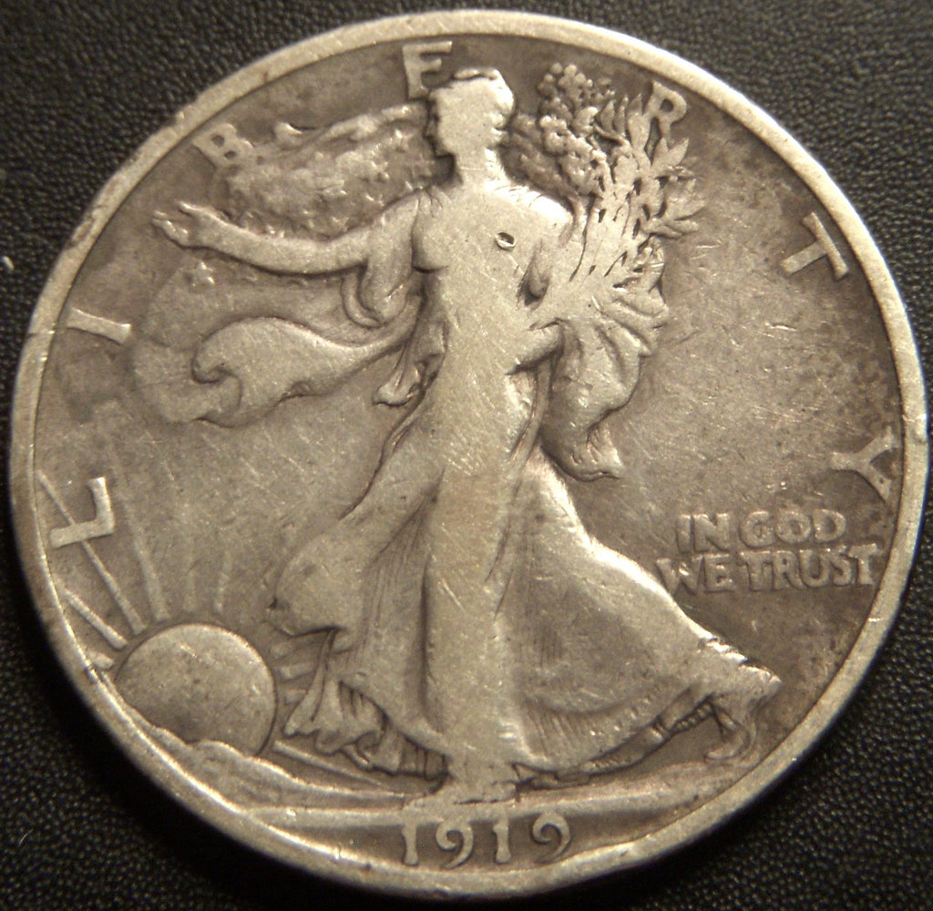 1919 Walking Half Dollar - Very Good