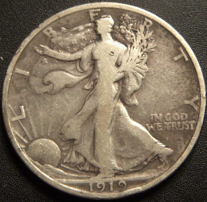 1919 Walking Half Dollar - Very Good