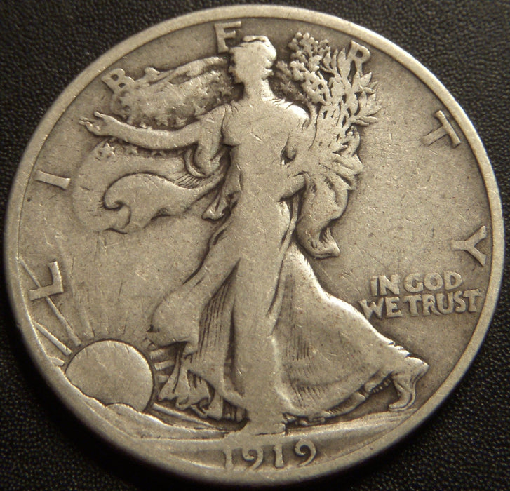 1919-S Walking Half Dollar - Very Good