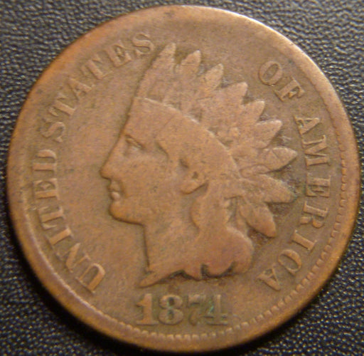 1874 Indian Head Cent - Good