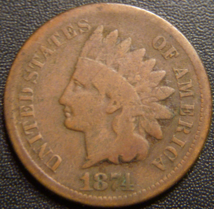 1874 Indian Head Cent - Good