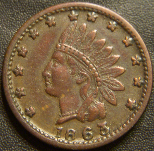 1863 Flags / Cannons Civil War Token