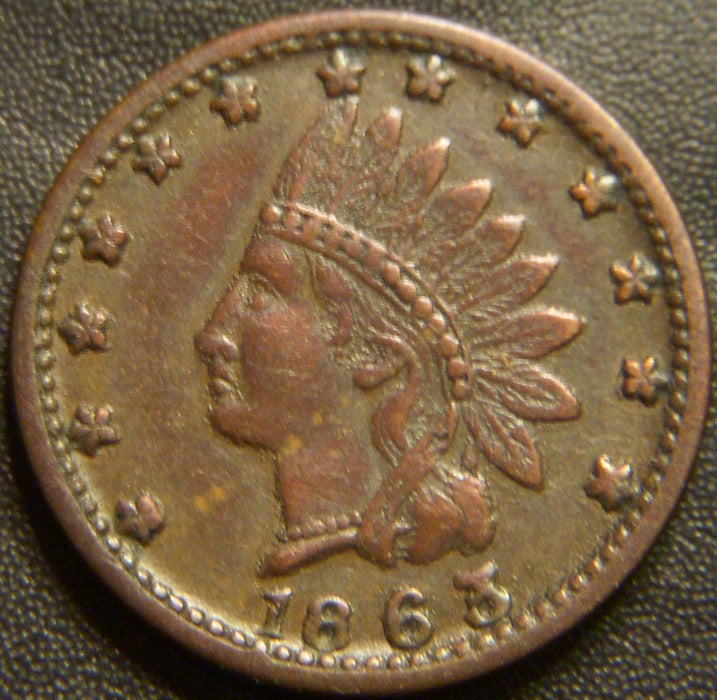 1863 Flags / Cannons Civil War Token