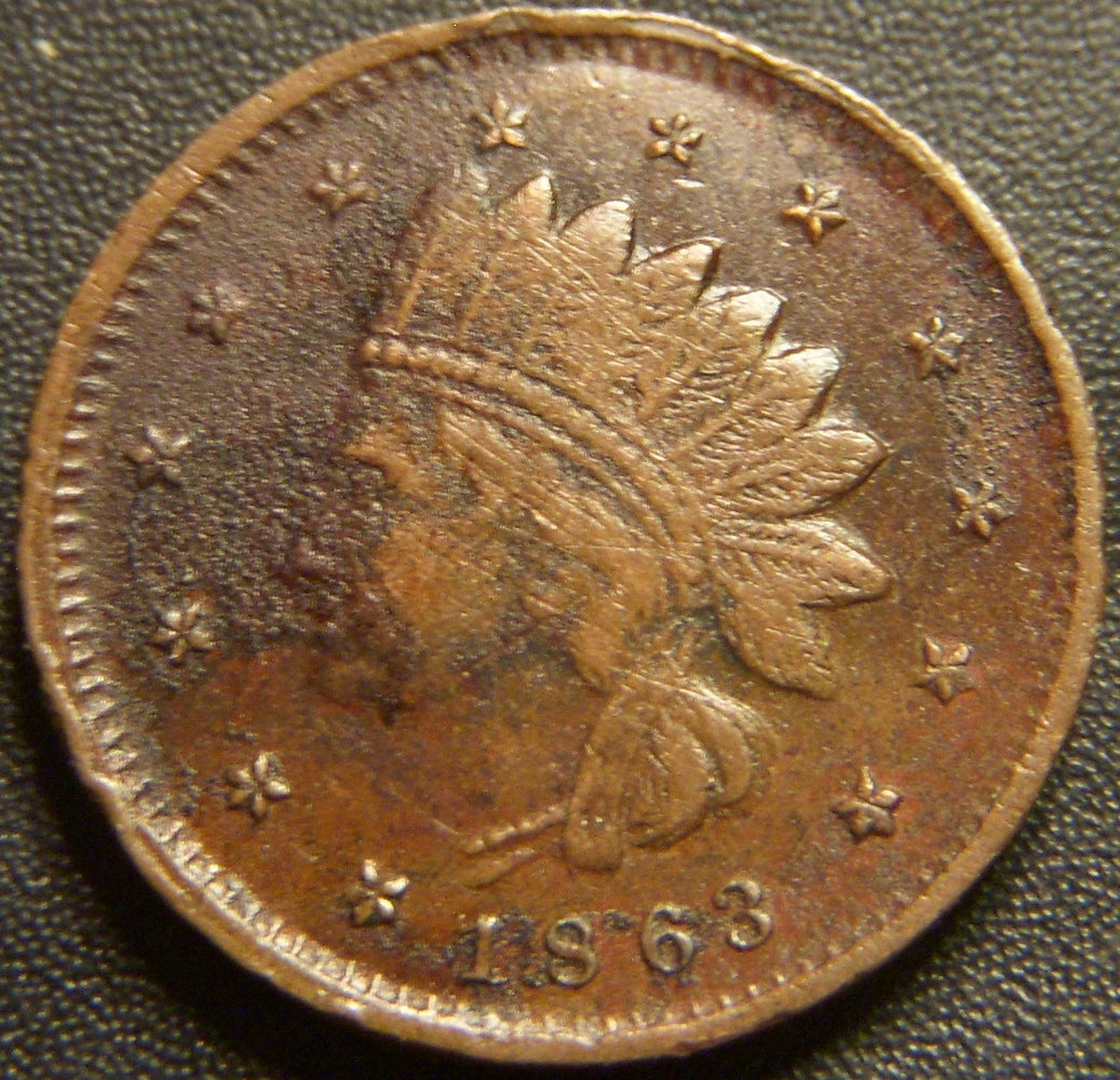 1863 Not One Cent Civil War Token
