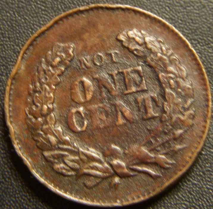 1863 Not One Cent Civil War Token