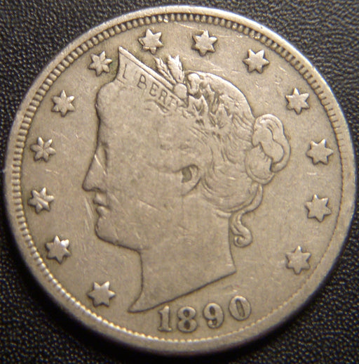 1890 Shield Nickel - Fine