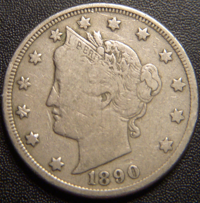 1890 Shield Nickel - Fine