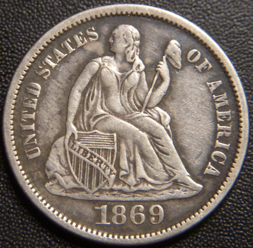 1869-S Seated Dime - Extra Fine