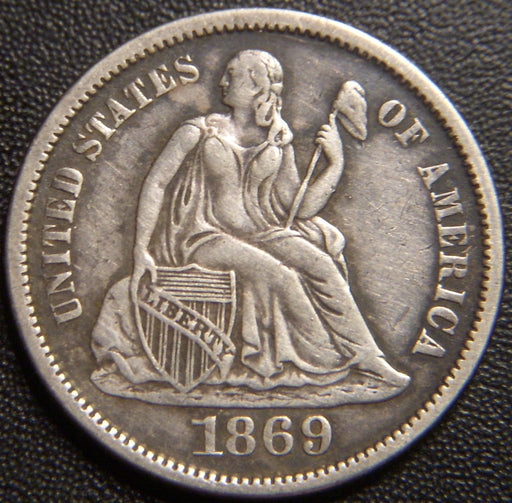 1869-S Seated Dime - Extra Fine