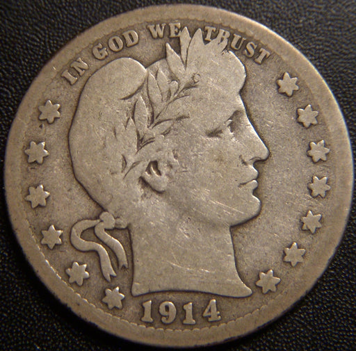 1914-D Barber Quarter - Very Good