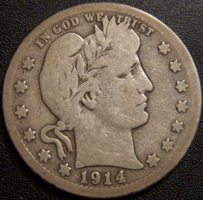 1914-D Barber Quarter - Very Good