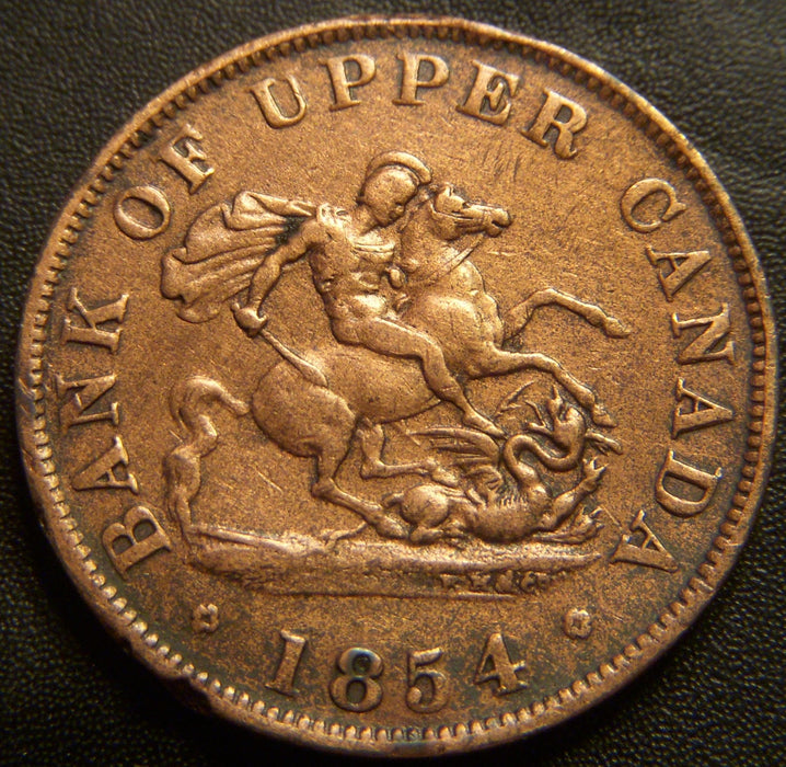 1854 1/2 Penny Upper Canada Token