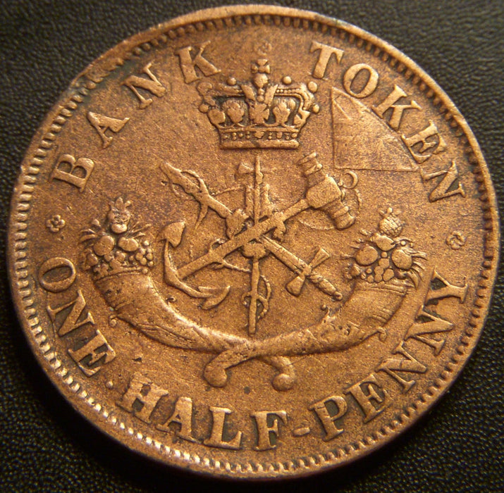 1854 1/2 Penny Upper Canada Token