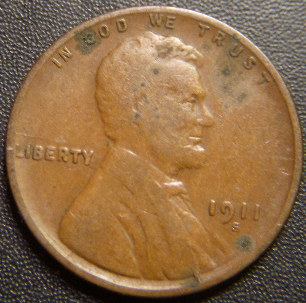 1911-S Lincoln Cent - Very Good