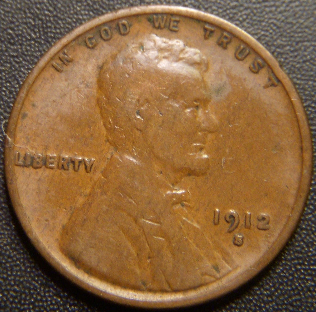 1912-S Lincoln Cent - Very Good