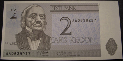 1992 2 Krooni Note - Estonia