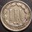 1865 Three Cent - Very Good