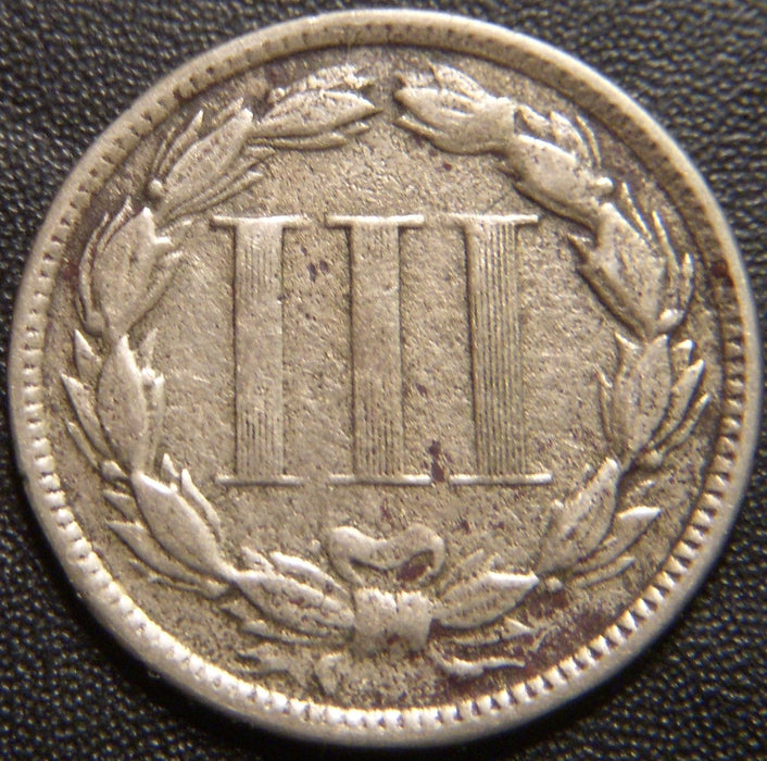 1865 Three Cent - Very Good