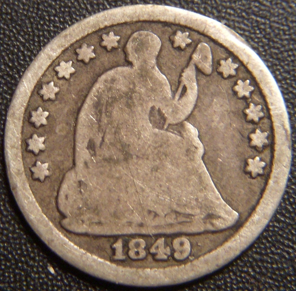 1849 Seated Half Dime - Good