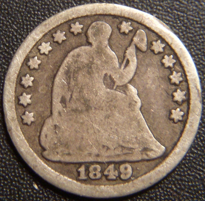 1849 Seated Half Dime - Good