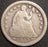 1853 Seated Half Dime - Arrows Good