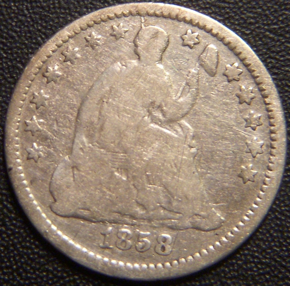 1858-O Seated Half Dime - Good