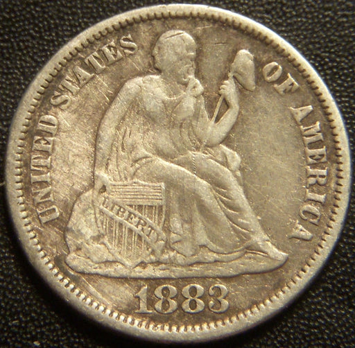 1883 Seated Dime CUI - Love Token