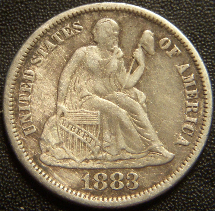 1883 Seated Dime CUI - Love Token