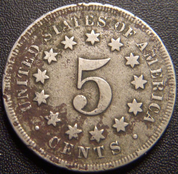 1867 Shield Nickel - No Rays Very Good