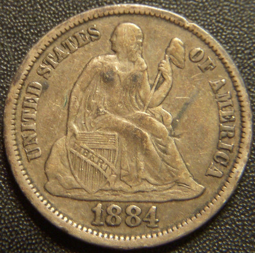 1884 Seated Dime WW - Love Token