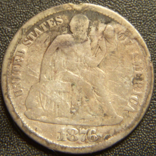 1876 Seated Dime CE - Love Token