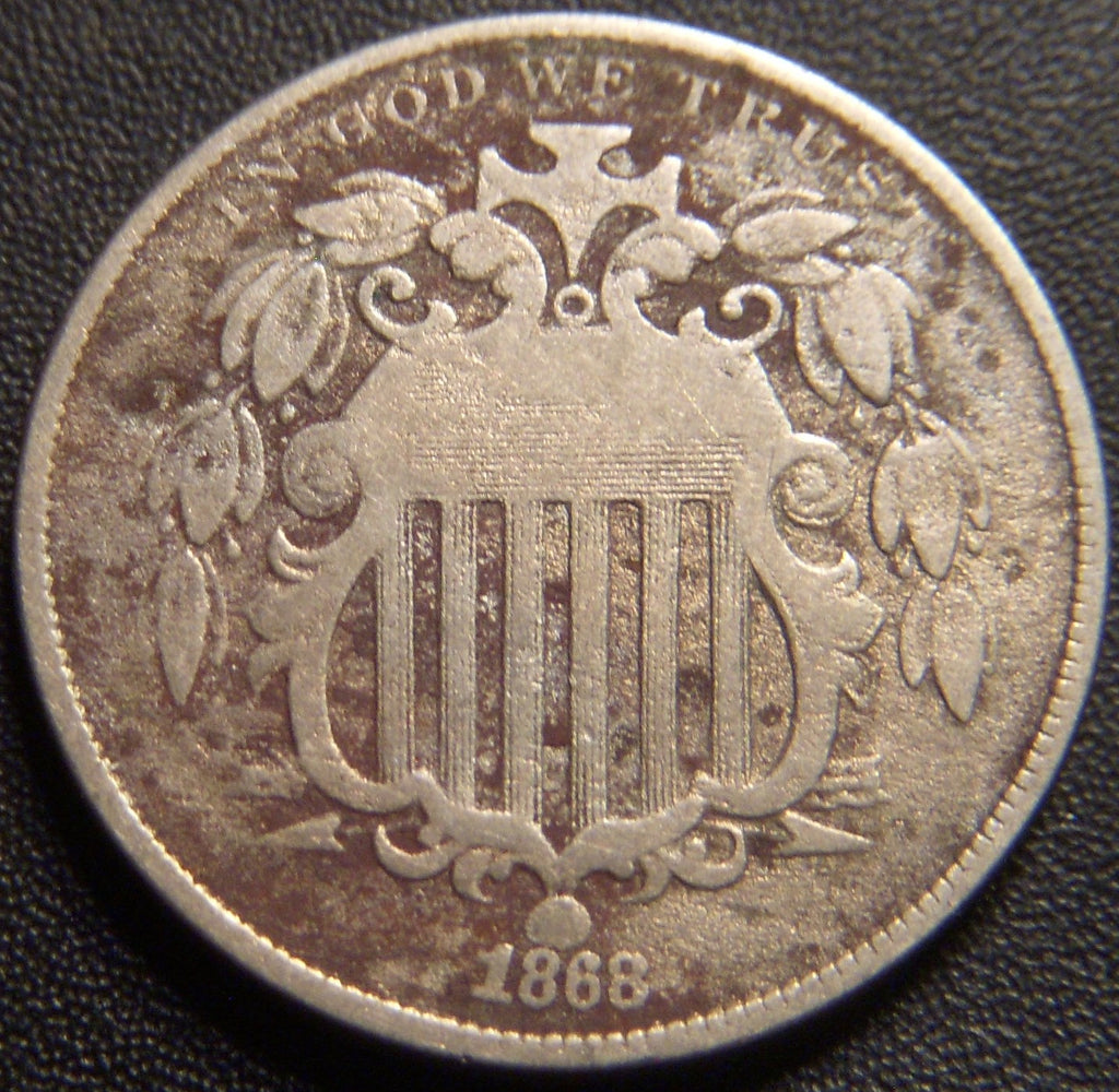 1868 Shield Nickel - Very Good