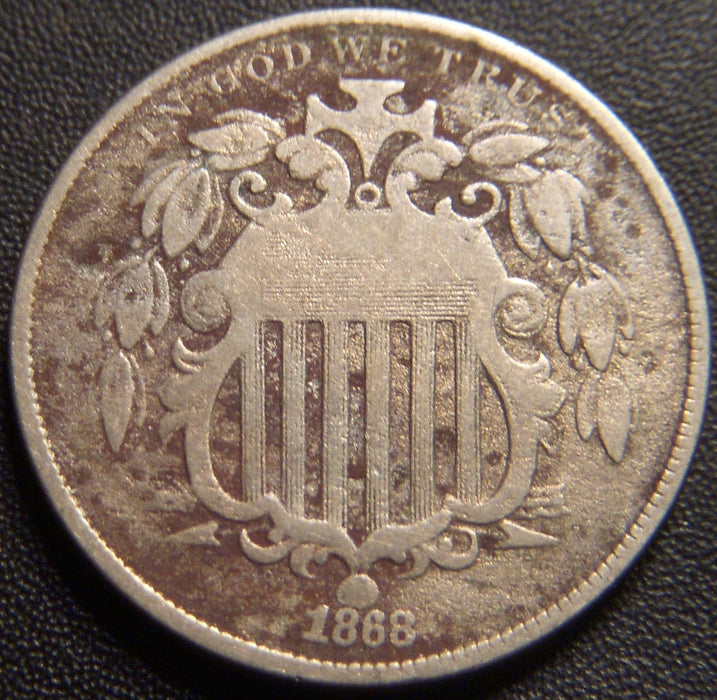 1868 Shield Nickel - Very Good