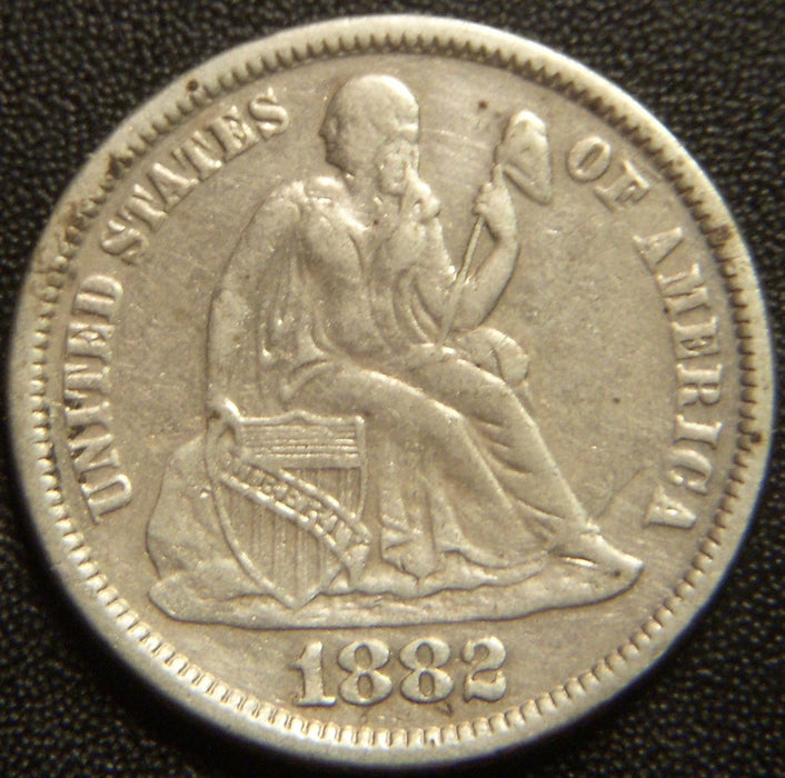 1882 Seated Dime AI - Love Token