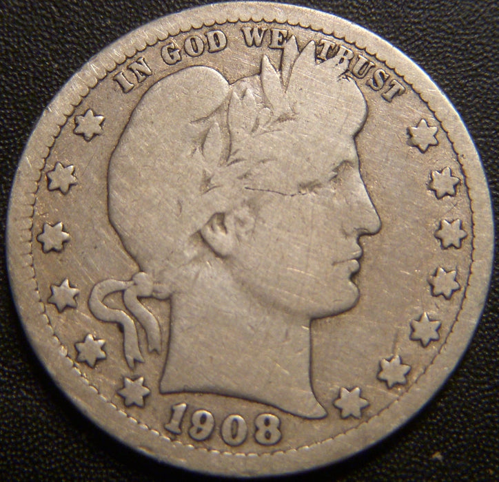 1908-S Barber Quarter - Good