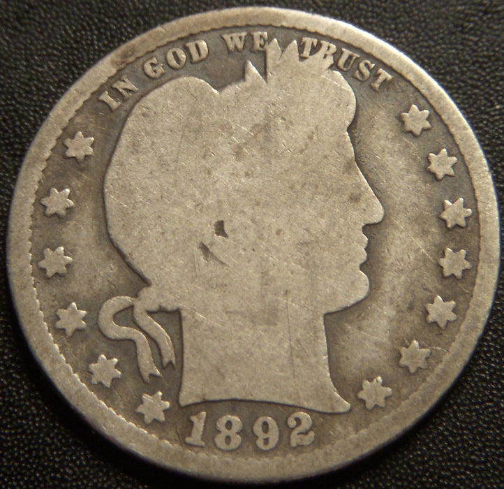 1892-S Barber Quarter - Good