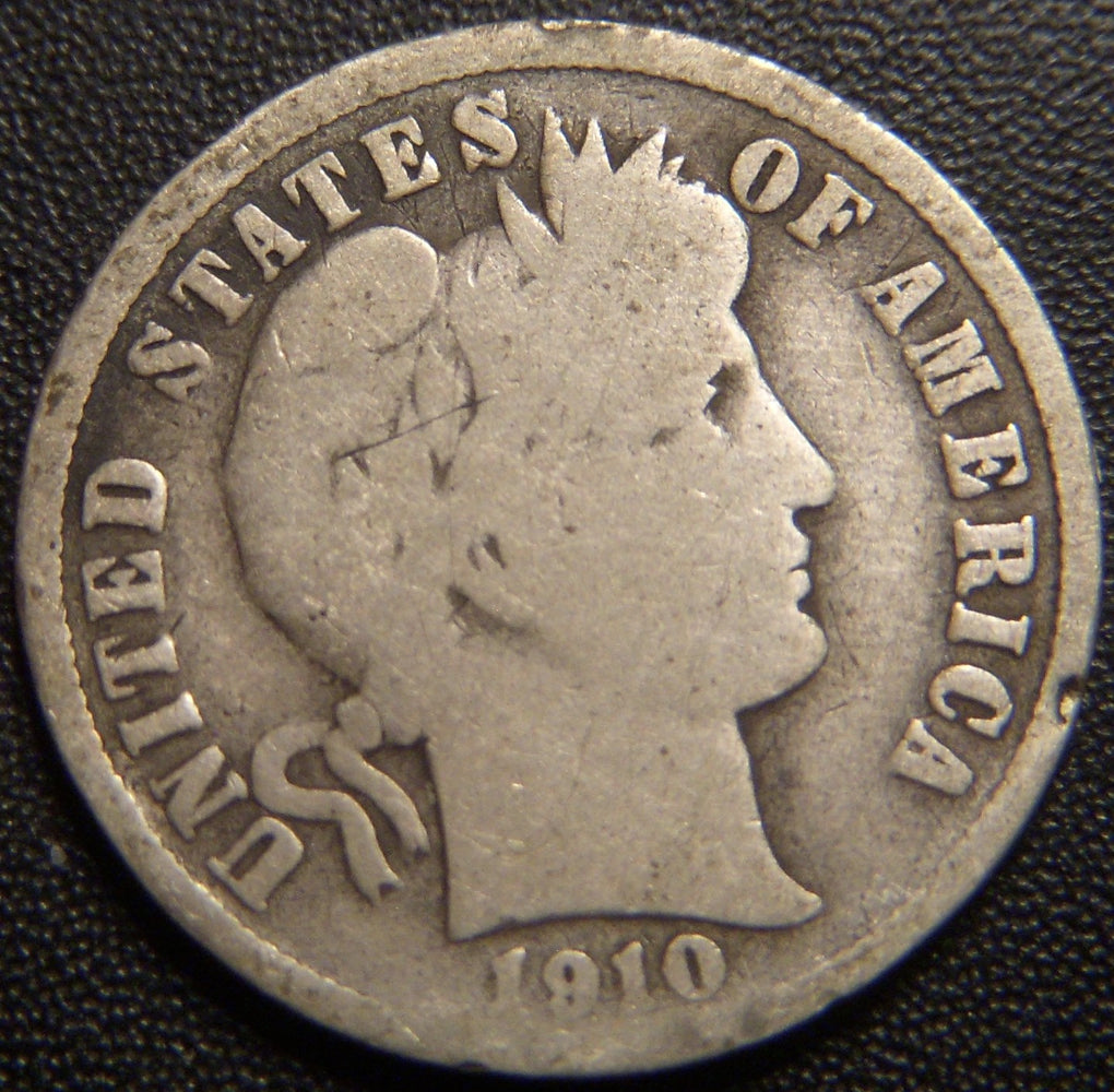 1910-S Barber Dime - Good