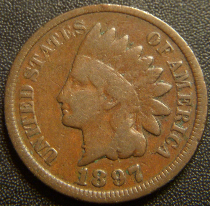 1897 Indian Head Cent - 1 in Neck Good