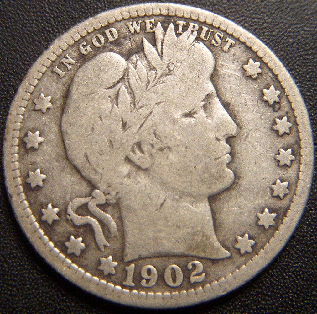 1902-S Barber Quarter - Very Good
