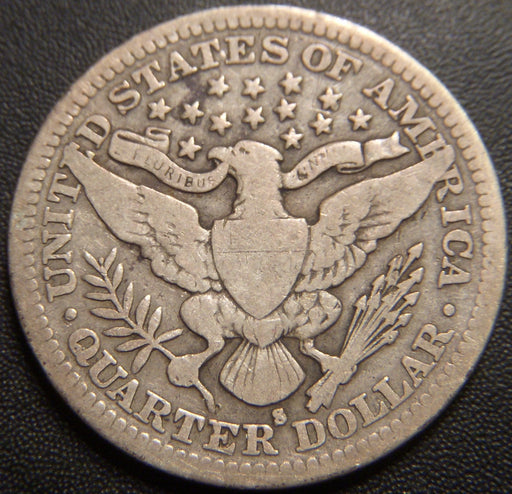 1902-S Barber Quarter - Very Good