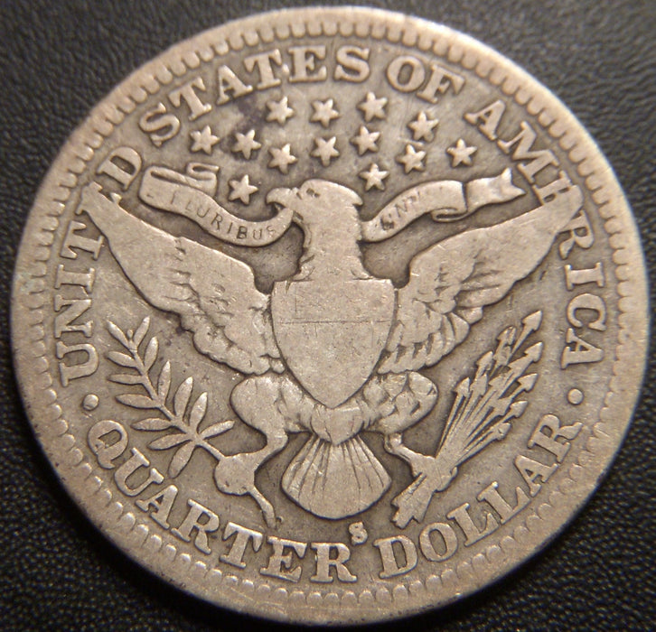 1902-S Barber Quarter - Very Good