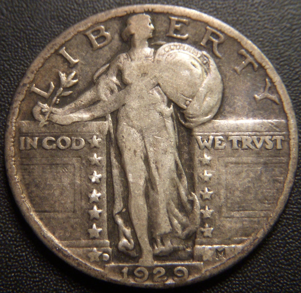 1929-D Standing Quarter - Fine