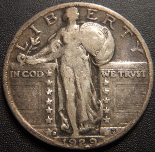 1929-D Standing Quarter - Fine