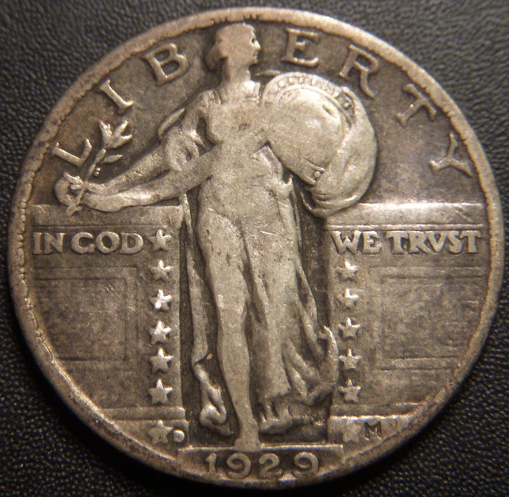 1929-D Standing Quarter - Fine