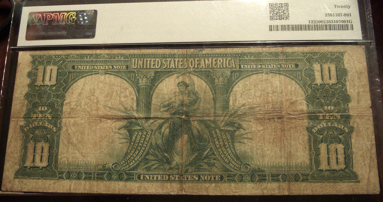1901 $10 Legal Tender - FR# 122 PMG VF20