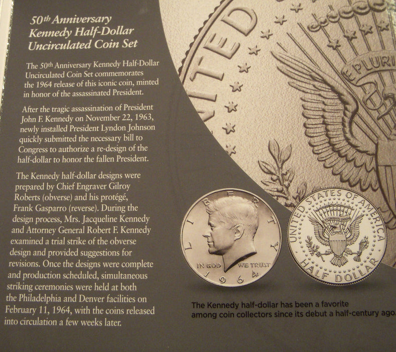 2014 Kennedy 50th Anniversary 2pc Half Dollar Set