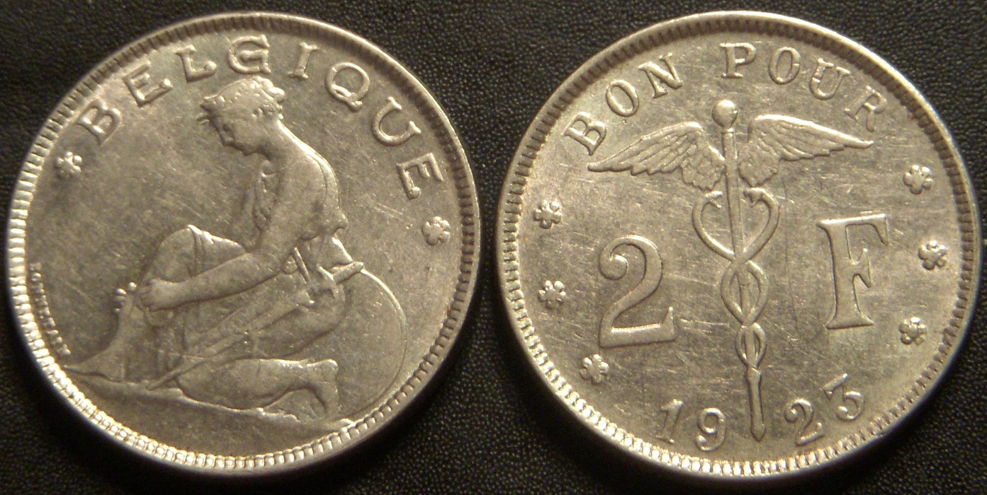 1923 2 Franc - Belgium