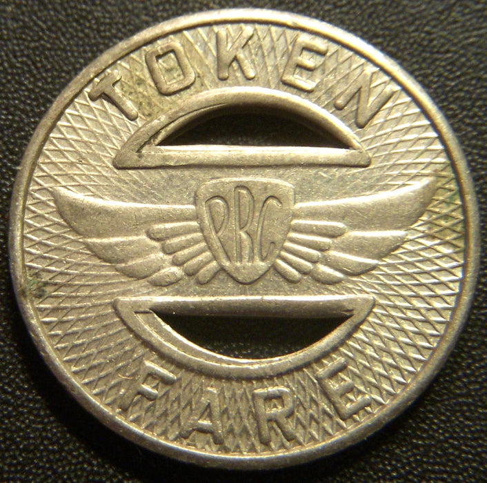Pittsburgh, PA Railways Co. (PRC) Fare Token